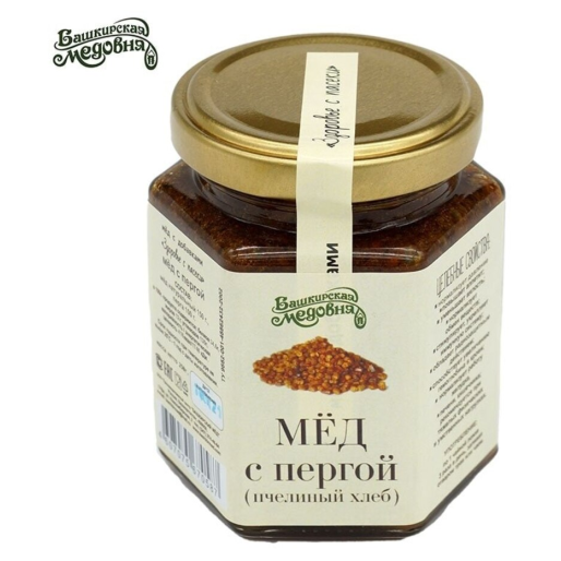 Мёд Башкирский Разнотравье с пергой пл/б 400г