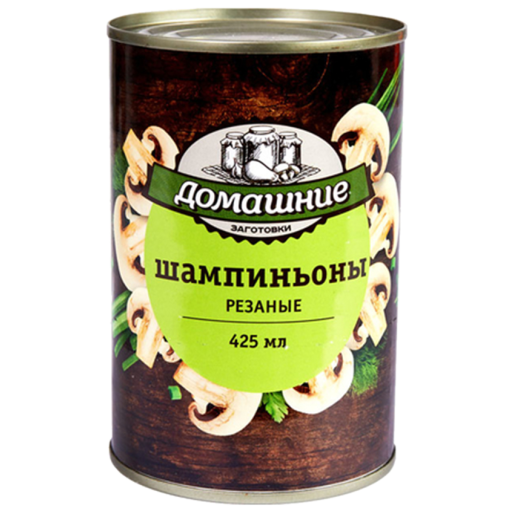 Шампиньоны резаные ж/б 425мл ТМ "Домашние заготовки"