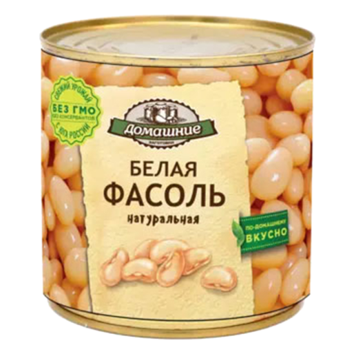 Фасоль белая натуральная ж/б 400г ТМ "Домашние заготовки"